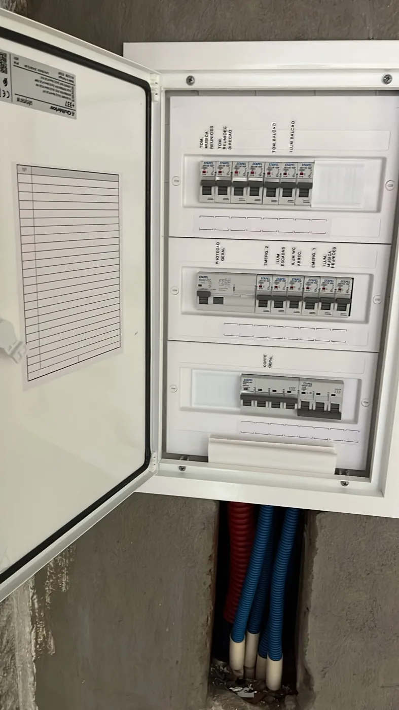 Quadro novo, organizado e etiquetado